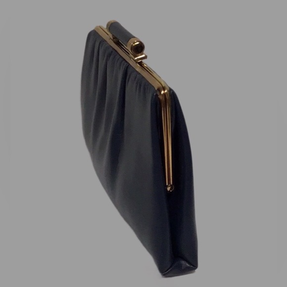 Vintage Ande Blue Faux Leather Frame Purse, 1960-70s - Picture 2 of 11